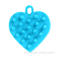 Heart shaped silicone shampoo comb